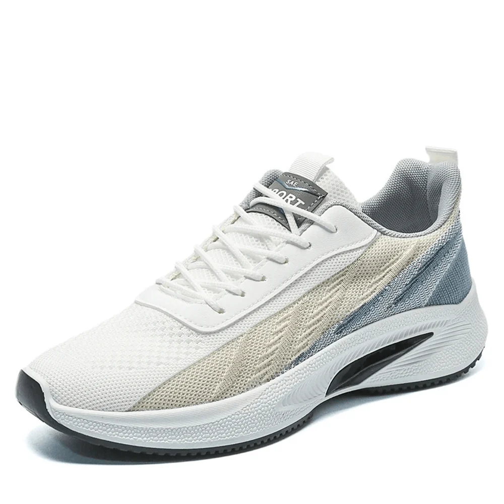 Active Knit Lace-Up Sports Shoes with Cushioned Sole - Image 3