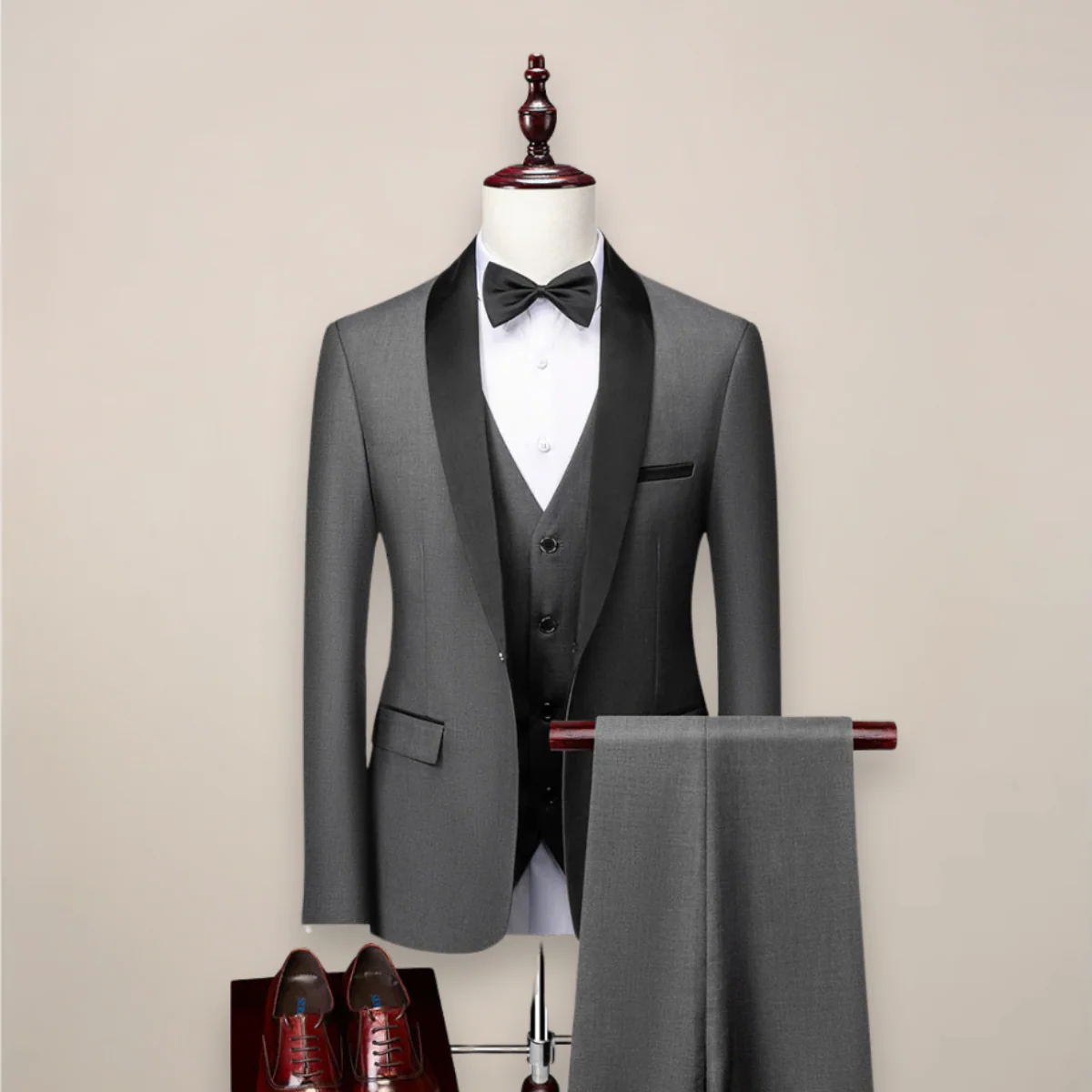 Albert | Men’s Suit Formal Three Piece Set with Waistcoat and Blazer - Image 4