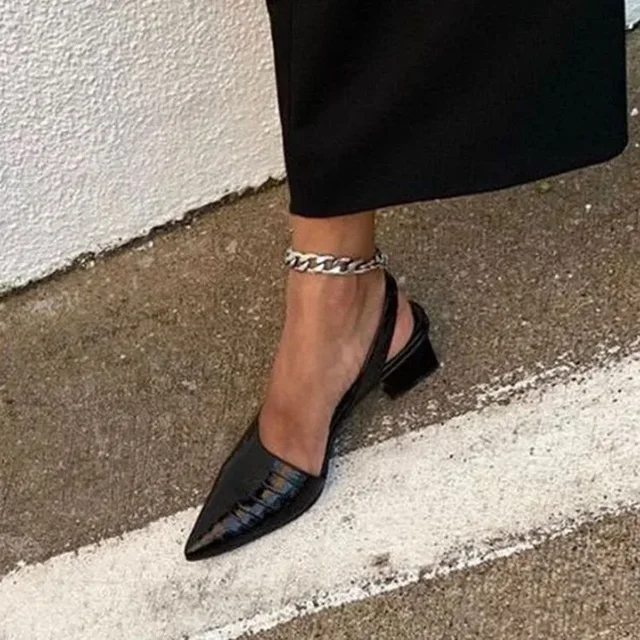Amelia | Women’s Elegant Slingback Pointed-Toe Heels with Block Heel - Image 7