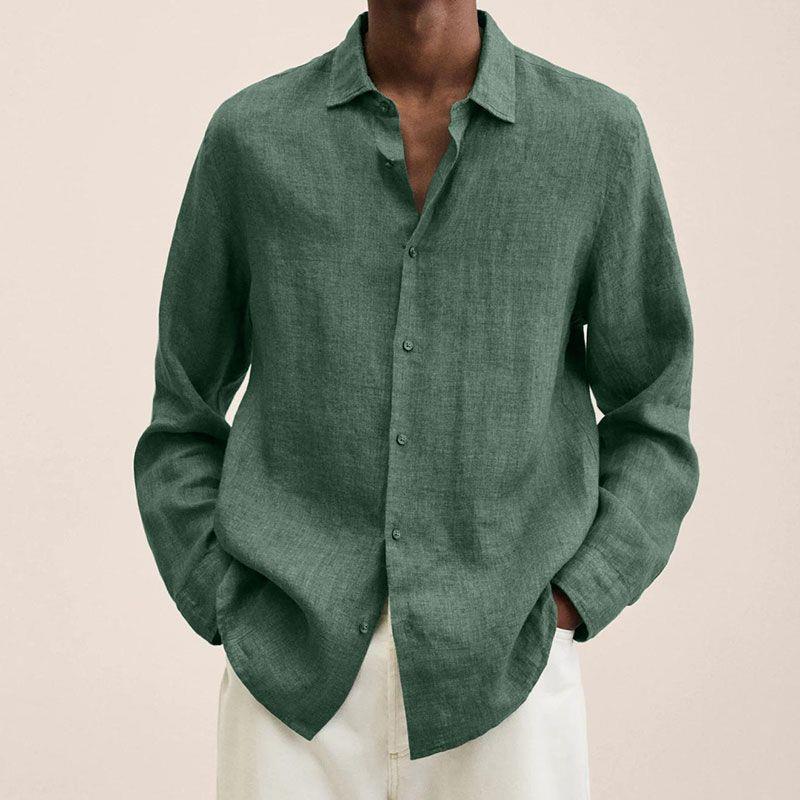 Arthur | Men’s Classic Relaxed Long Sleeve Shirt with Button Front - Image 5
