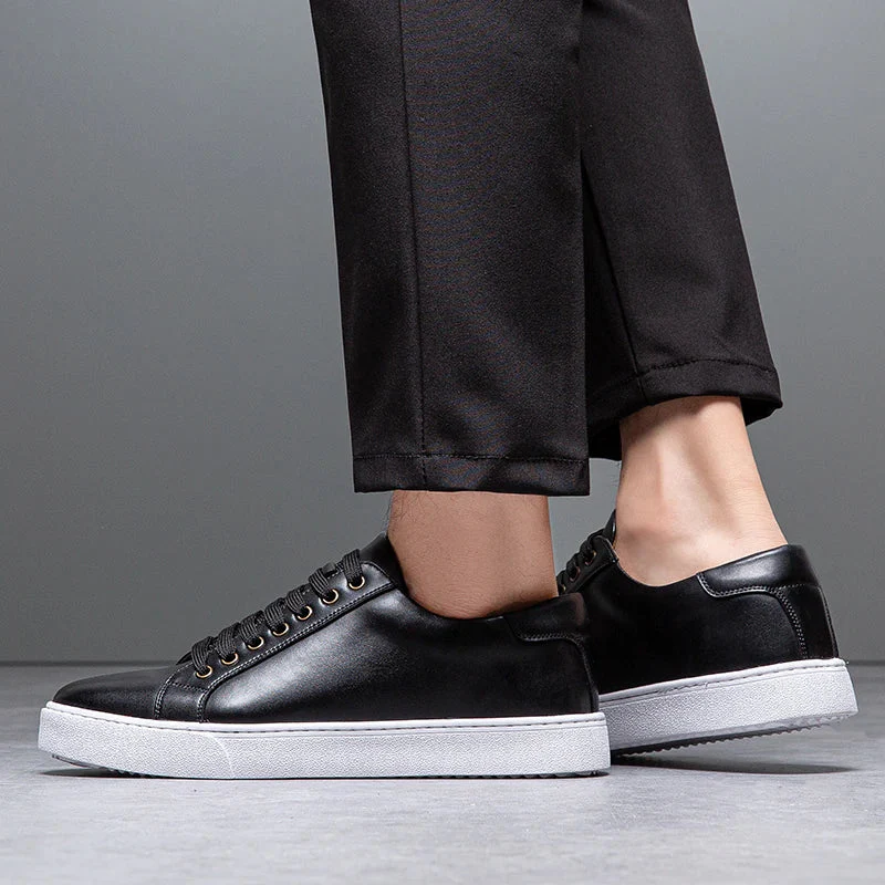 Barnaby | Men’s Classic Trainers with White Sole - Image 5