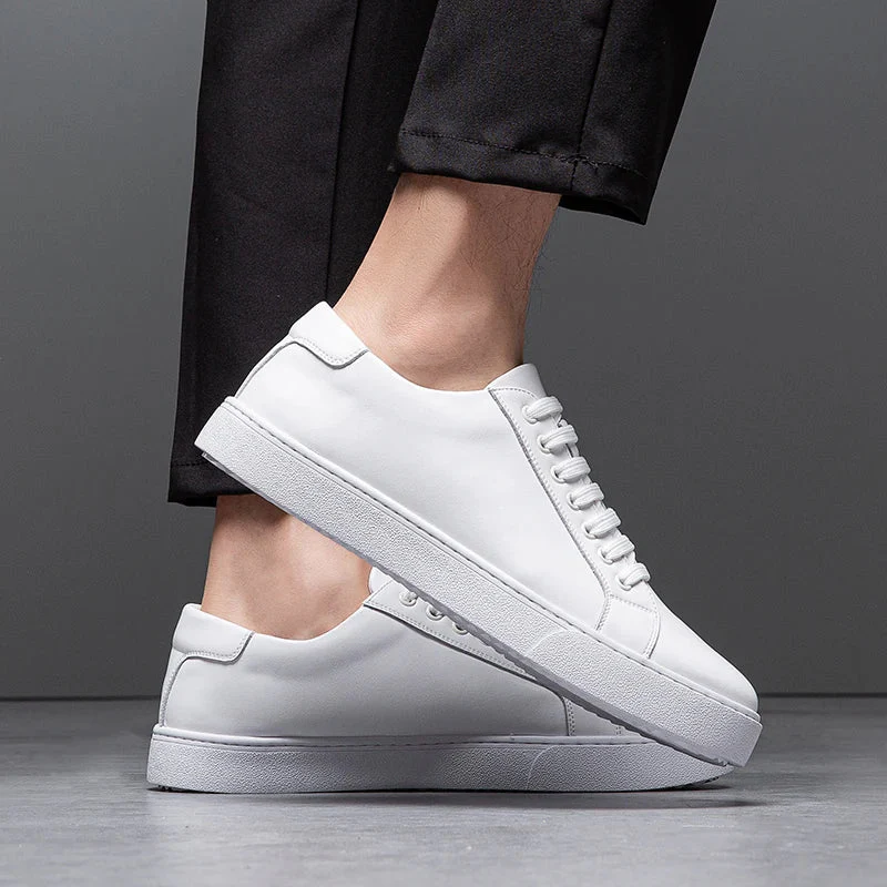 Barnaby | Men’s Classic Trainers with White Sole - Image 7