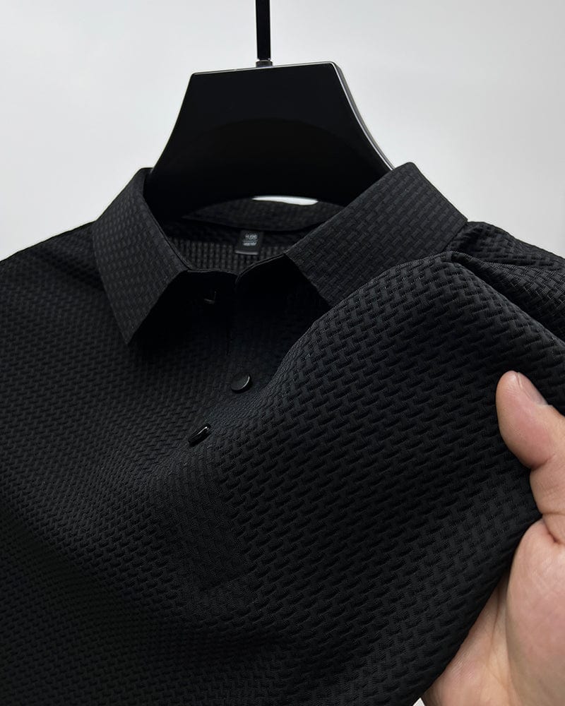 Charlie | Men’s Classic Summer Short Sleeve Textured Polo Shirt - Image 8