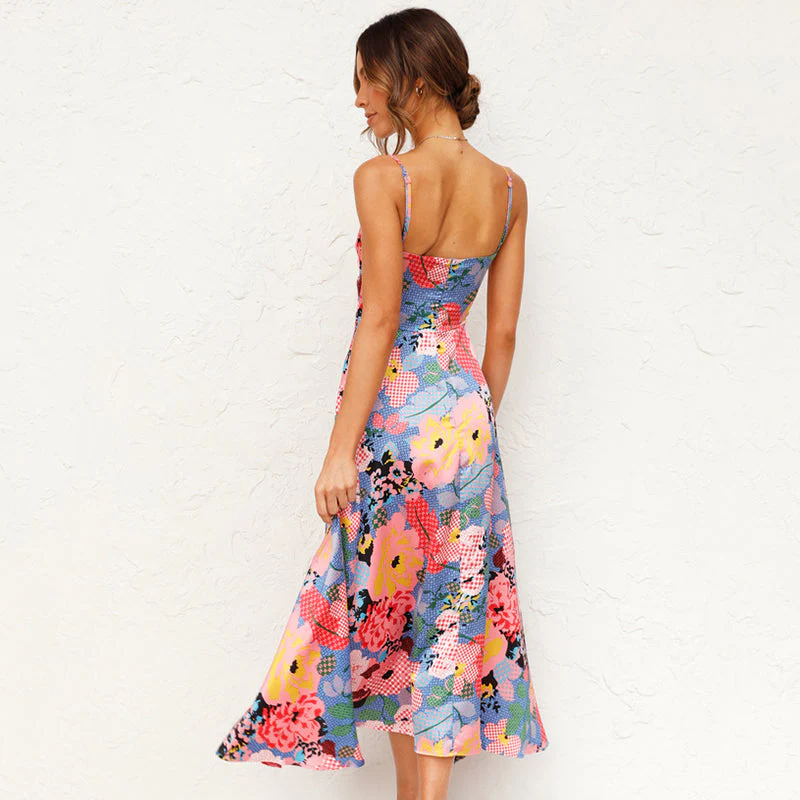 Charlotte | Women’s Trendy Floral Maxi Summer dress with Tie Front - Image 5