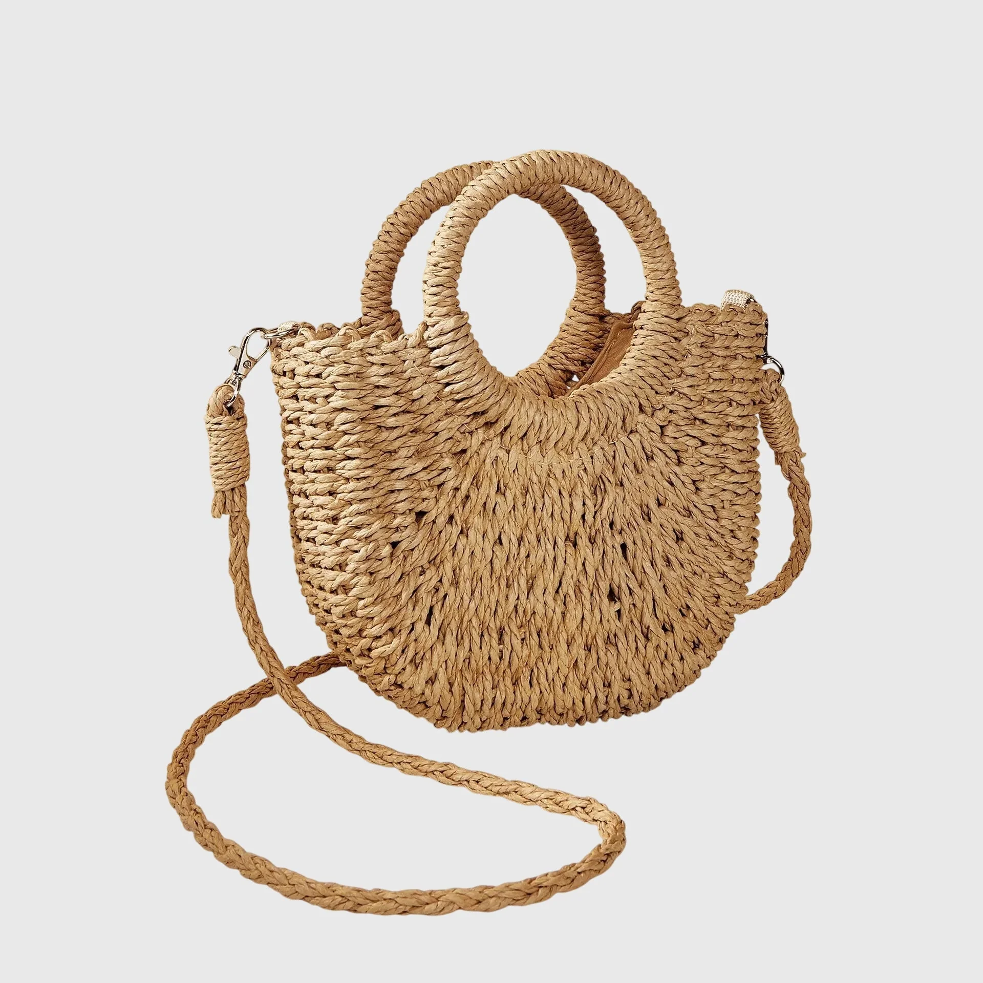 Clara | Women’s Summer Beach Hand Bag with Round Handles - Image 6