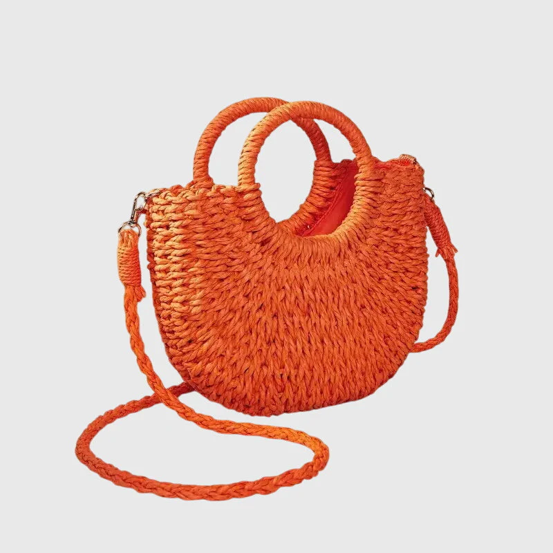 Clara | Women’s Summer Beach Hand Bag with Round Handles - Image 9