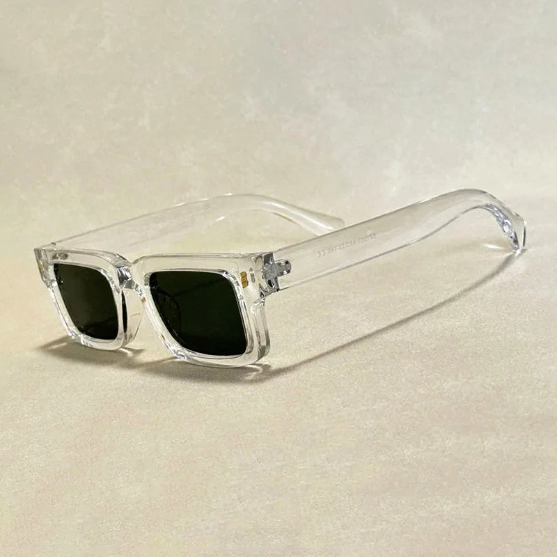 Classic Vintage Rectangular Sunglasses with Tinted Lenses - Image 6