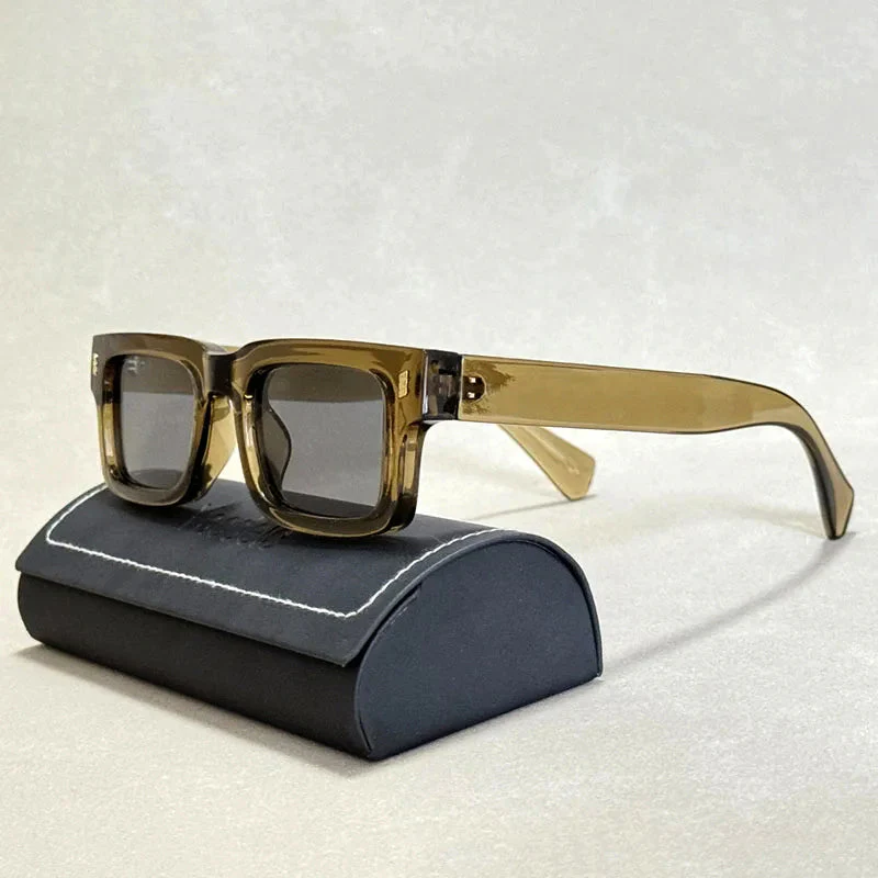 Classic Vintage Rectangular Sunglasses with Tinted Lenses - Image 7