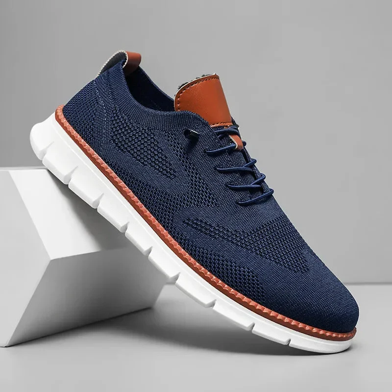 Cormac | Men’s Summer Breathable Knit Trainers with Chunky Sole - Image 4
