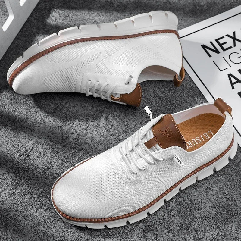 Cormac | Men’s Summer Breathable Knit Trainers with Chunky Sole - Image 6