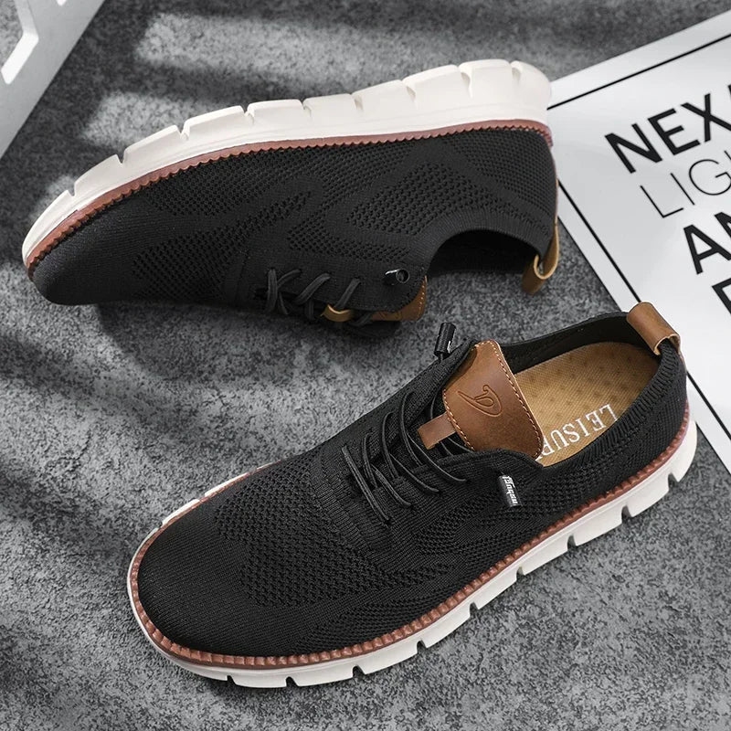 Cormac | Men’s Summer Breathable Knit Trainers with Chunky Sole - Image 7