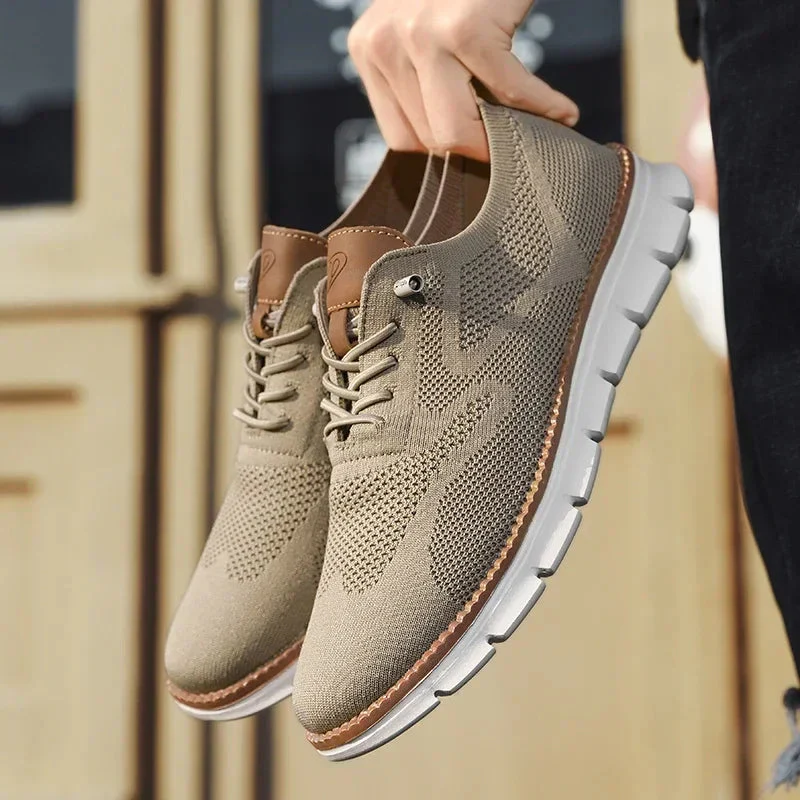 Cormac | Men’s Summer Breathable Knit Trainers with Chunky Sole - Image 8