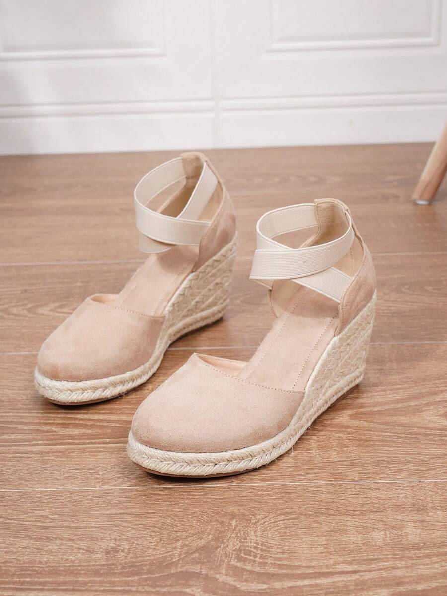 Cressida | Women’s Summer Wedge Espadrille Heeled Sandals with Ankle Buckle - Image 8