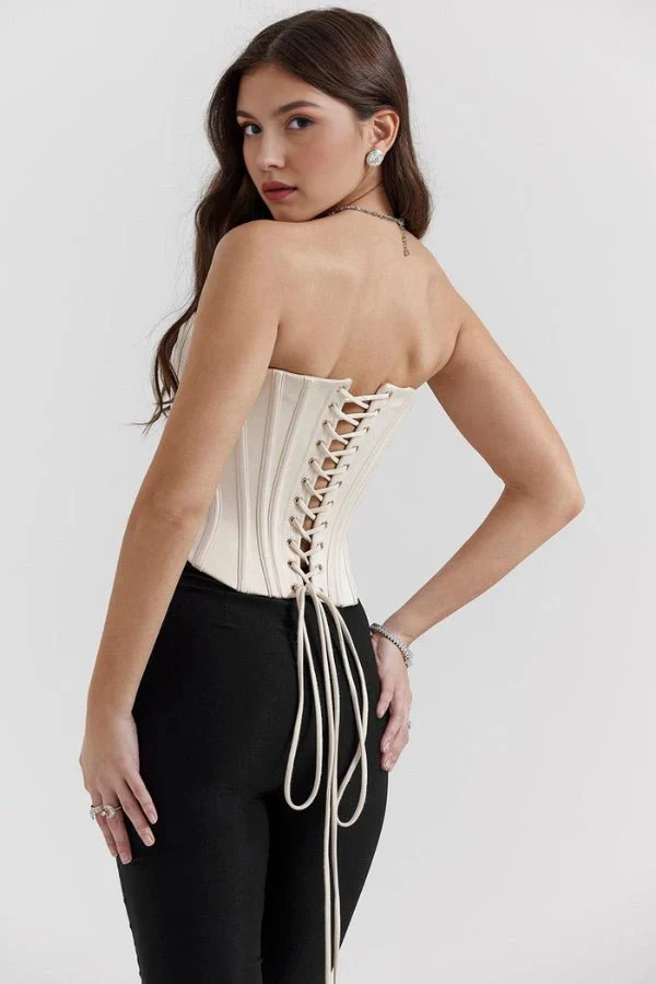 Cressida | Women’s Trendy Corset Top with Boned Panels - Image 13