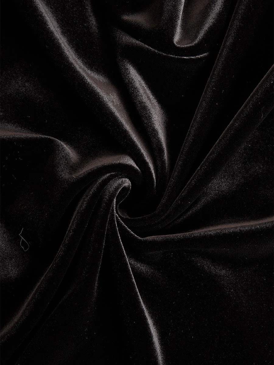 Danielle | Women’s Midi Velvet Graduation Dress with Satin Skirt - Image 5