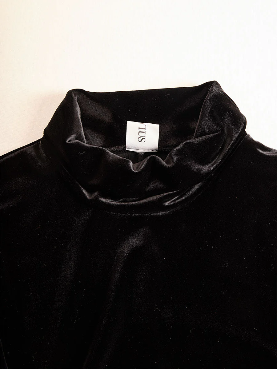 Danielle | Women’s Midi Velvet Graduation Dress with Satin Skirt - Image 6