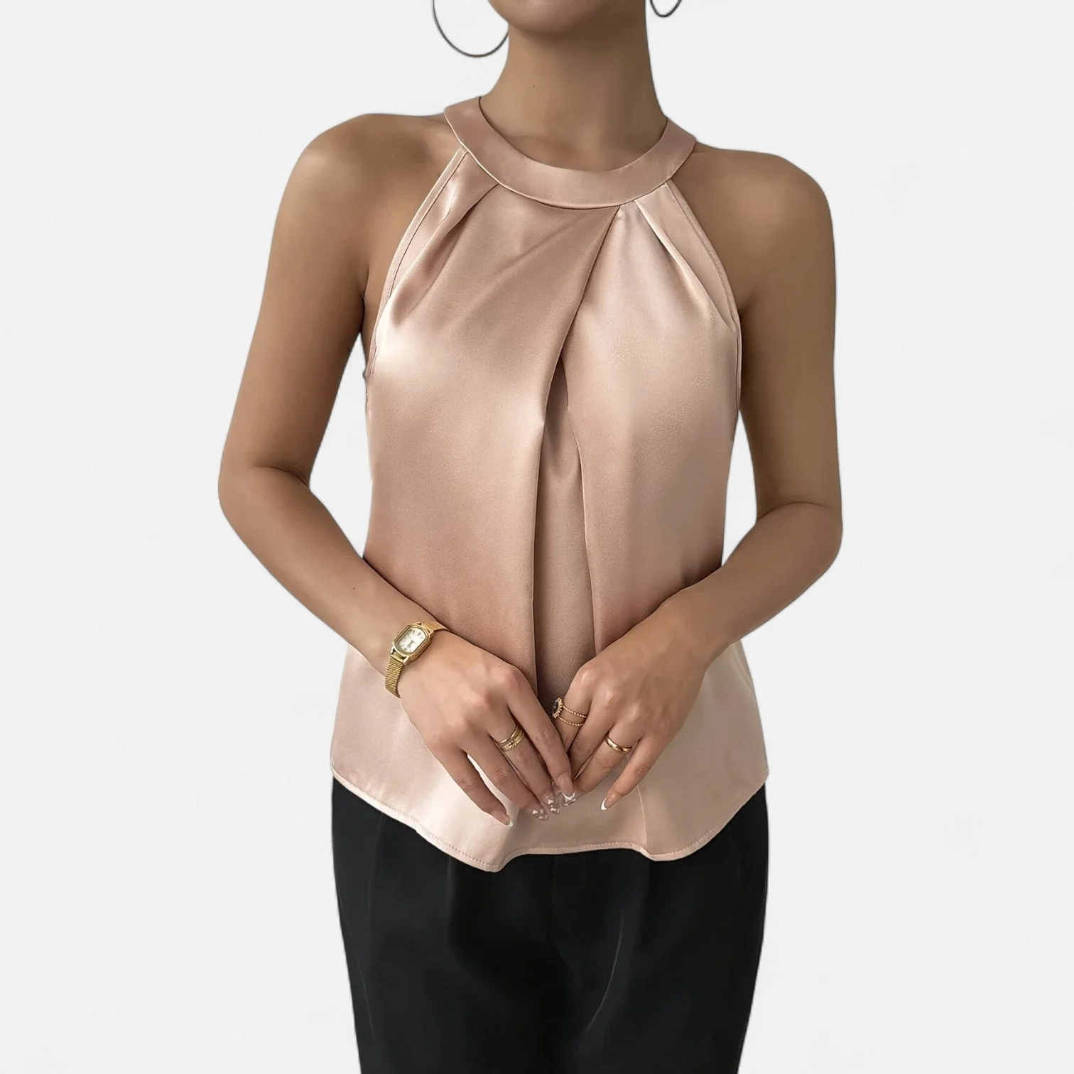 Delphine | Women’s Elegant Summer Blouse with Halter Neck - Image 4