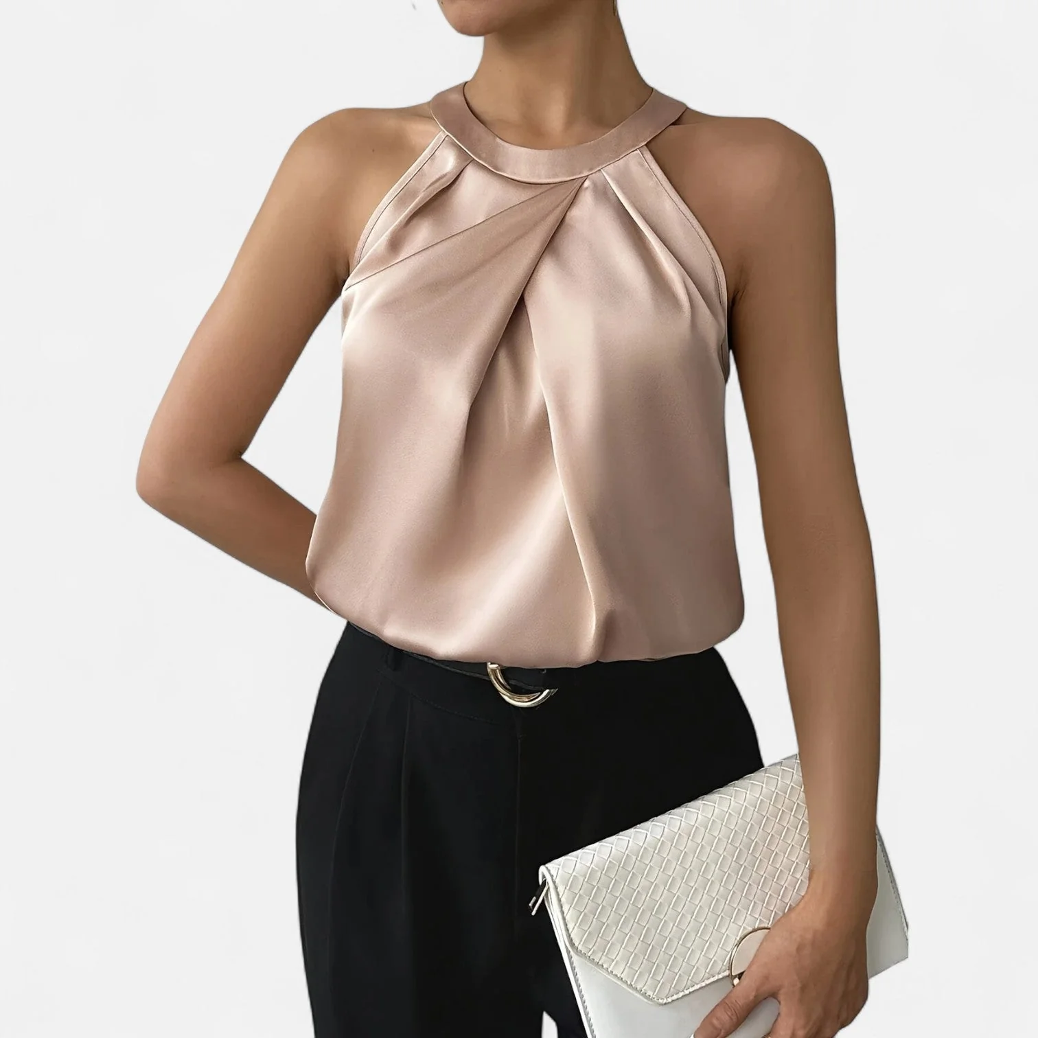 Delphine | Women’s Elegant Summer Blouse with Halter Neck - Image 6