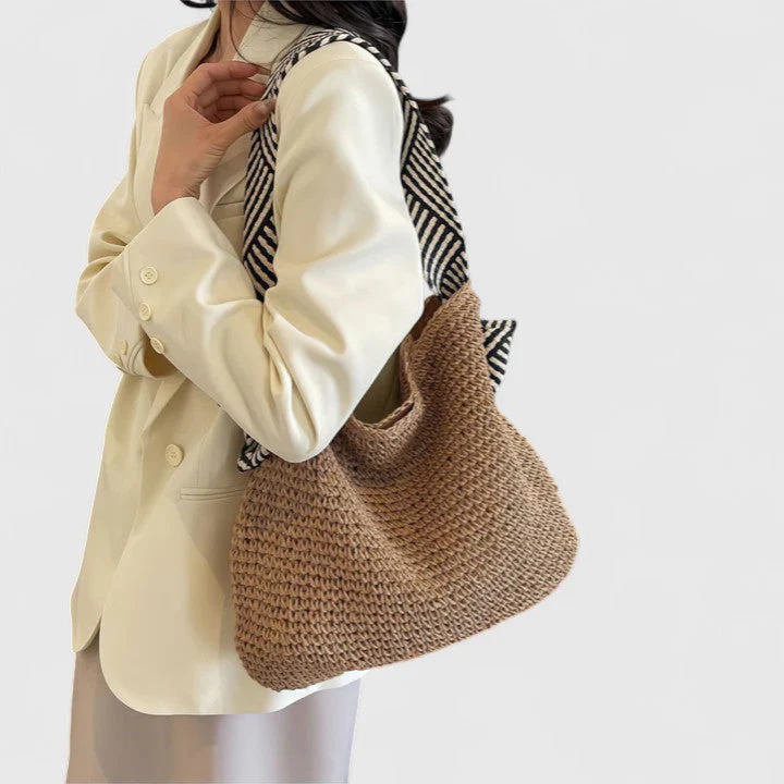 Eliza | Women’s Summer Beach Bag with Zebra Strap - Image 3