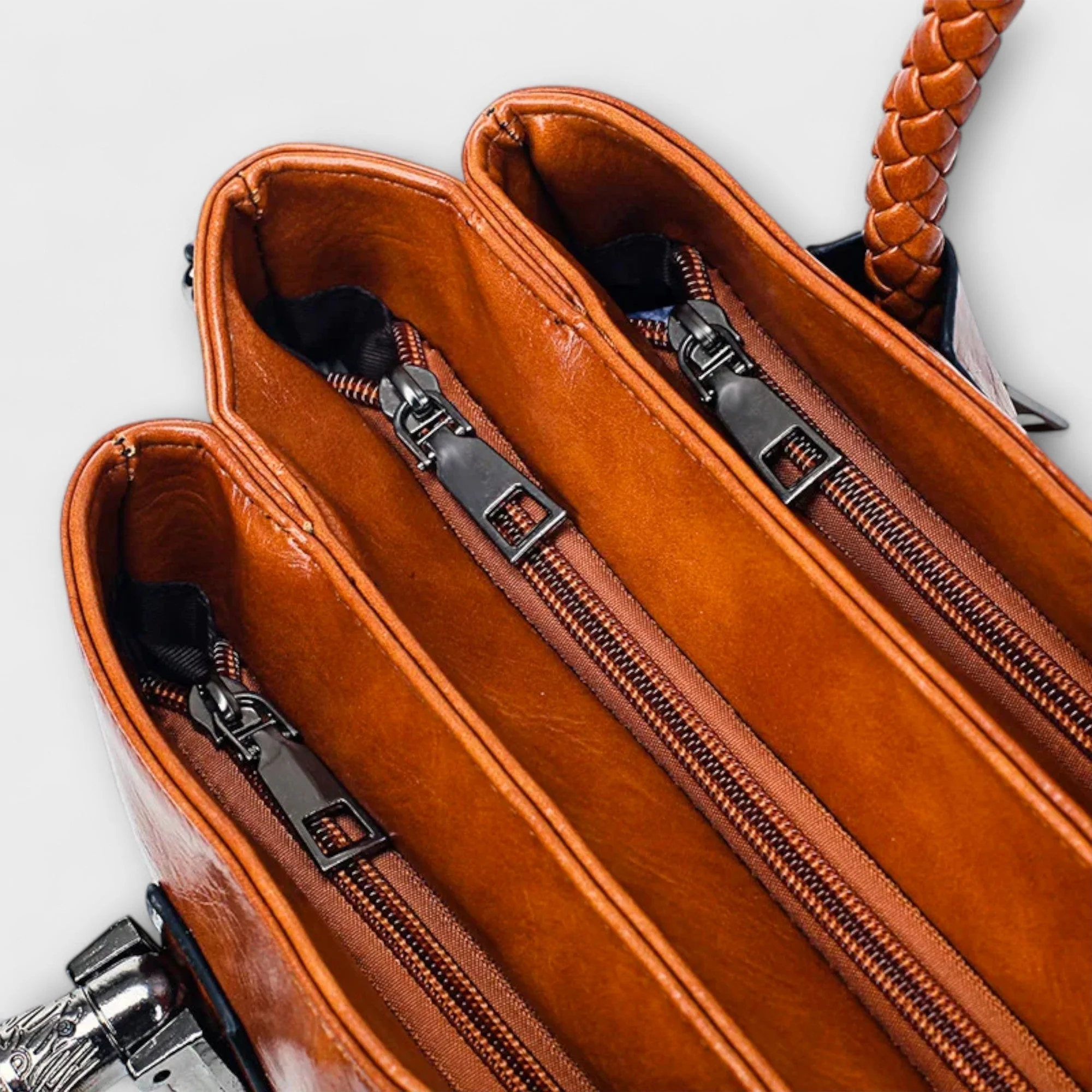 Elsie | Women’s Classic Handbag with Braided Handle - Image 3
