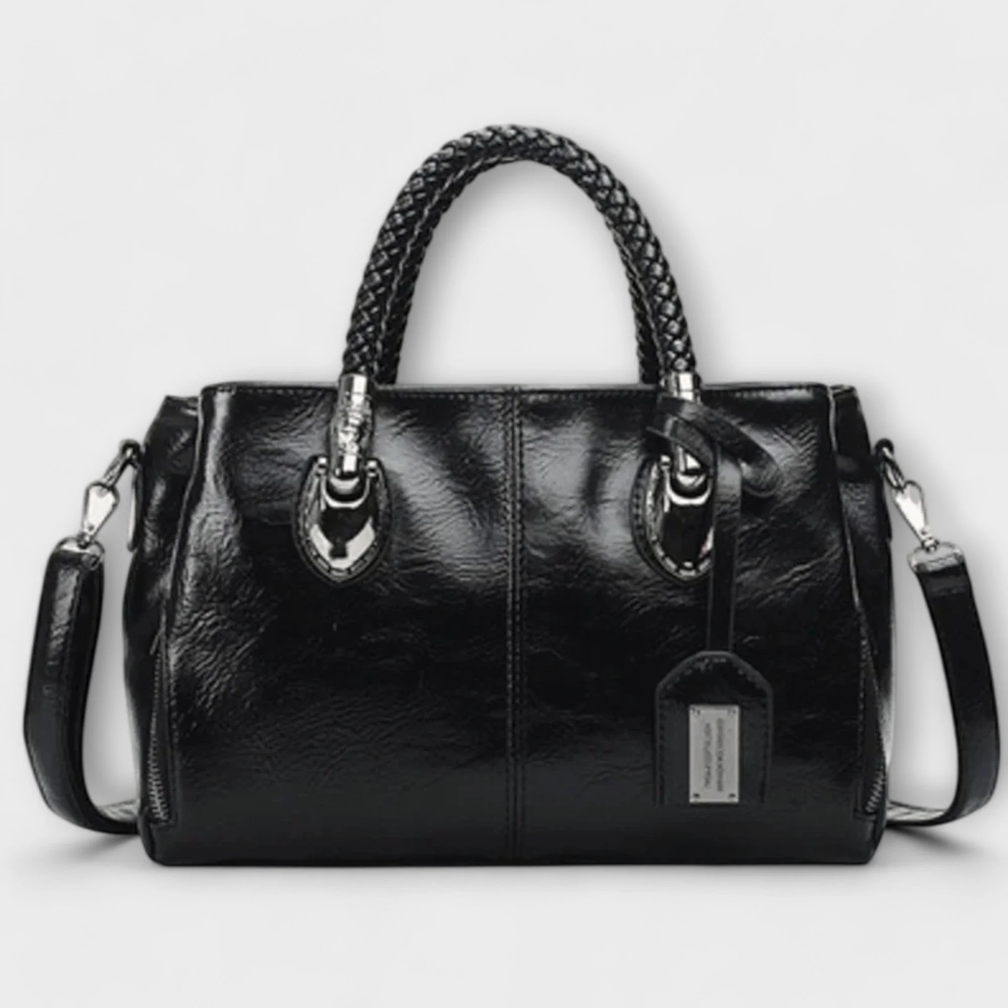Elsie | Women’s Classic Handbag with Braided Handle - Image 4