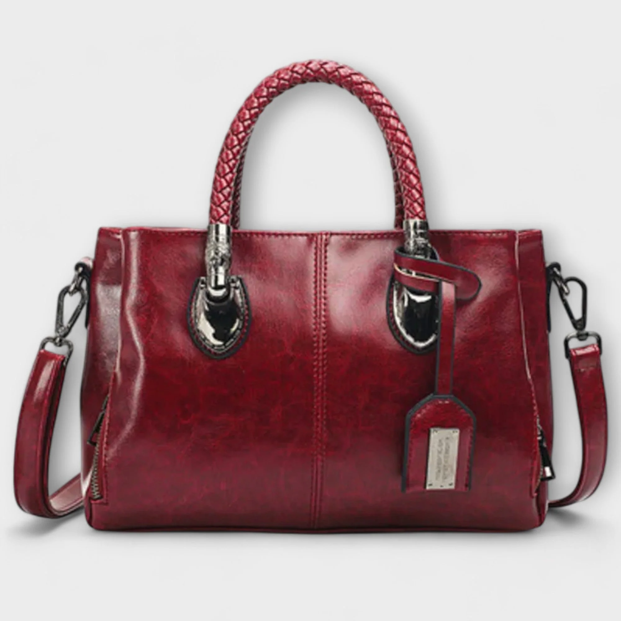 Elsie | Women’s Classic Handbag with Braided Handle - Image 6