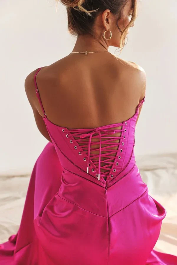 Esme | Women’s Elegant Maxi Wedding Guest Gown with Spaghetti Straps - Image 37