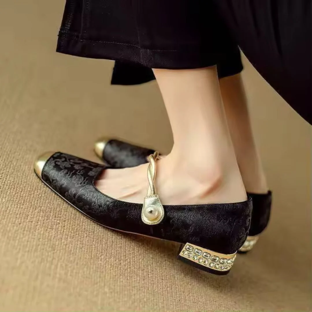 Florence | Women’s Elegant Heels with Gold Toe Cap - Image 6