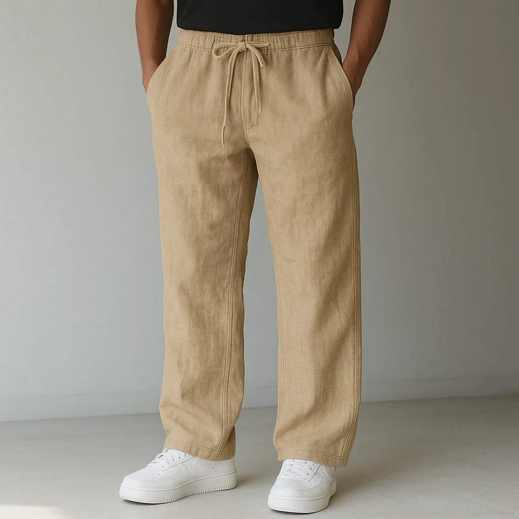 George | Men’s Relaxed Smart-Casual Trousers with Drawstring Waist - Image 3