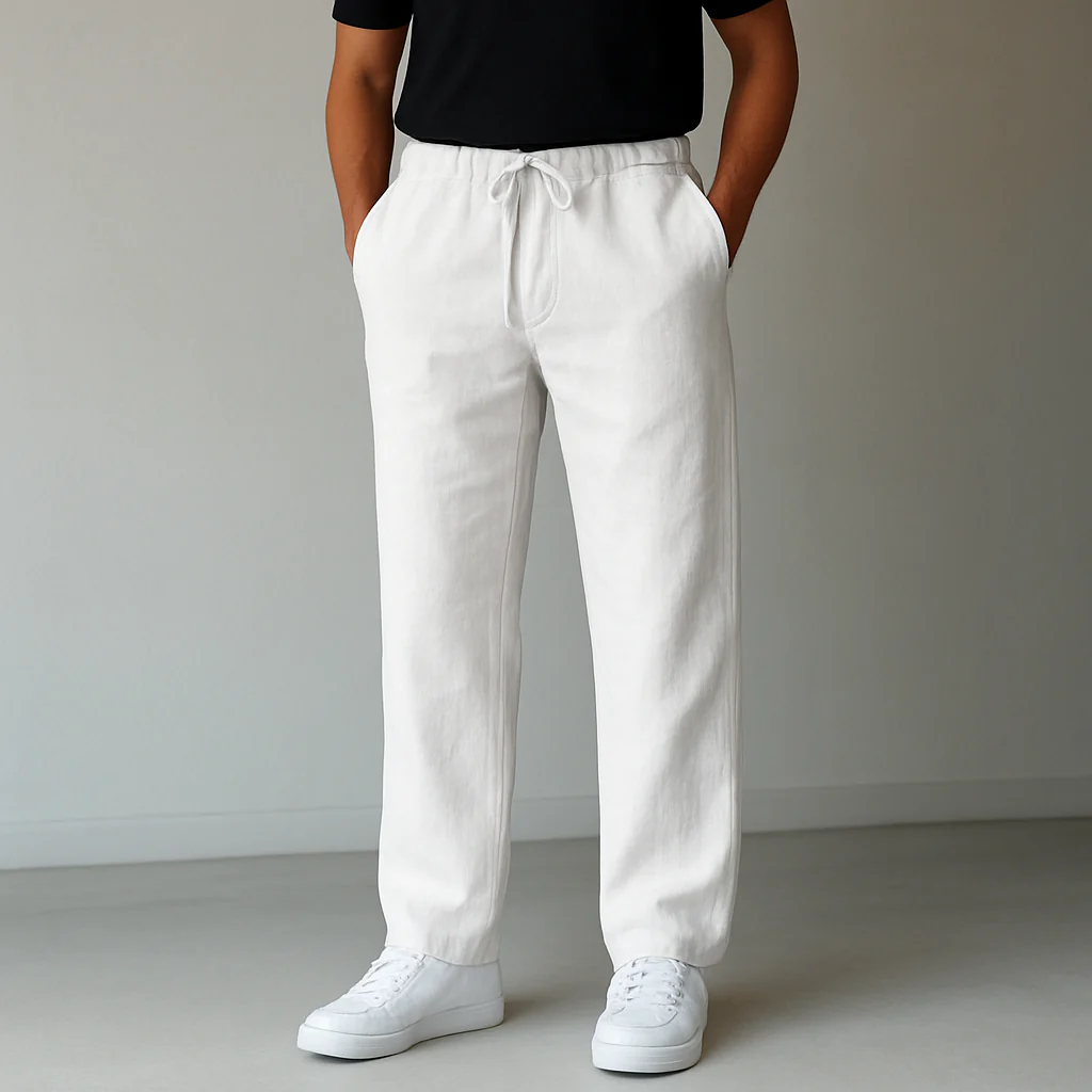 George | Men’s Relaxed Smart-Casual Trousers with Drawstring Waist - Image 4
