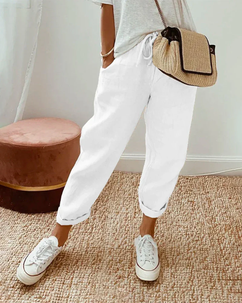 Grace | Women’s Relaxed Casual Trousers with Drawstring Waist - Image 4