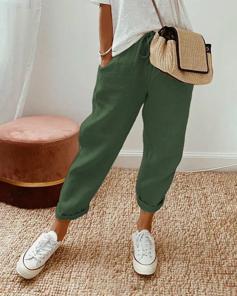 Grace | Women’s Relaxed Casual Trousers with Drawstring Waist - Image 5