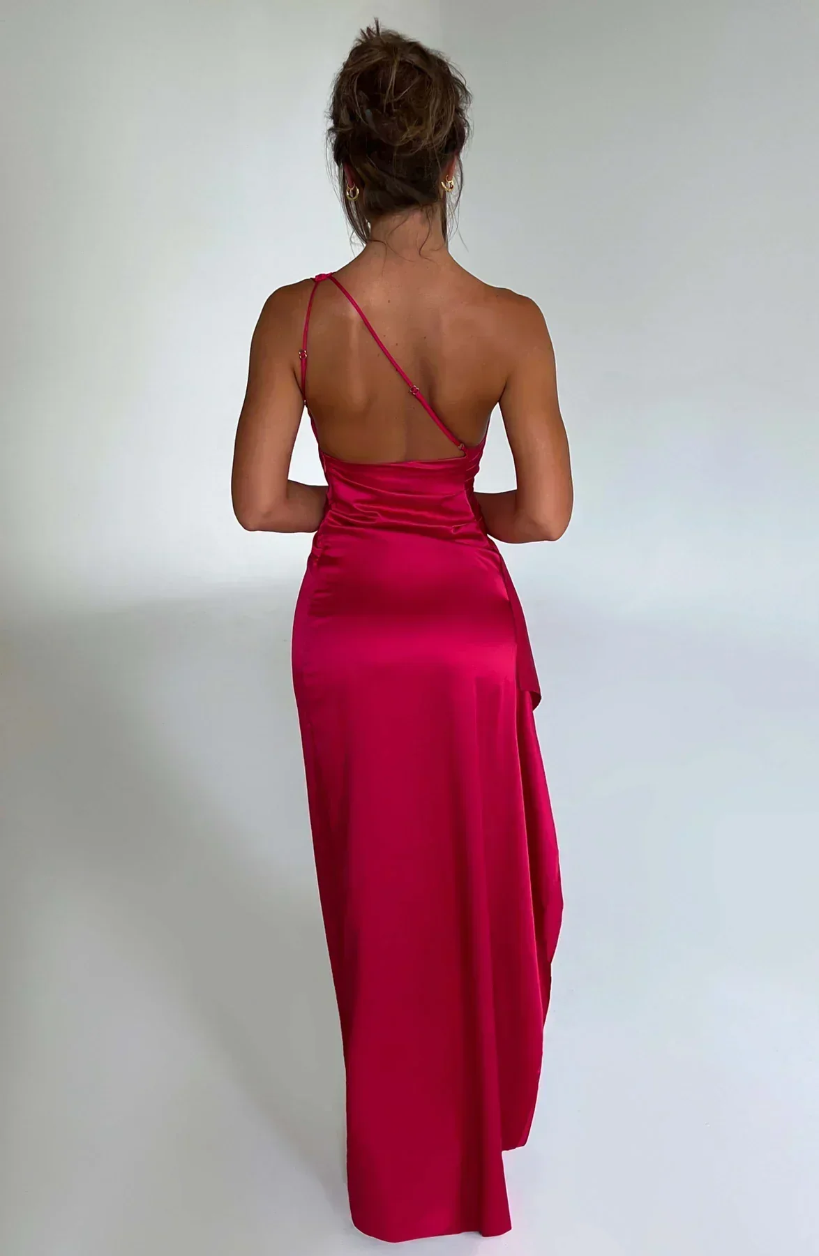 Gwendolen | Women's Elegant One Shoulder Maxi Dress with Asymmetric Straps
