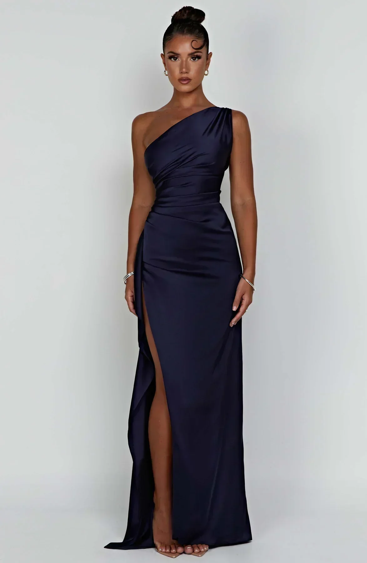 Gwendolen | Women's Elegant One Shoulder Maxi Dress with Asymmetric Straps - Image 15