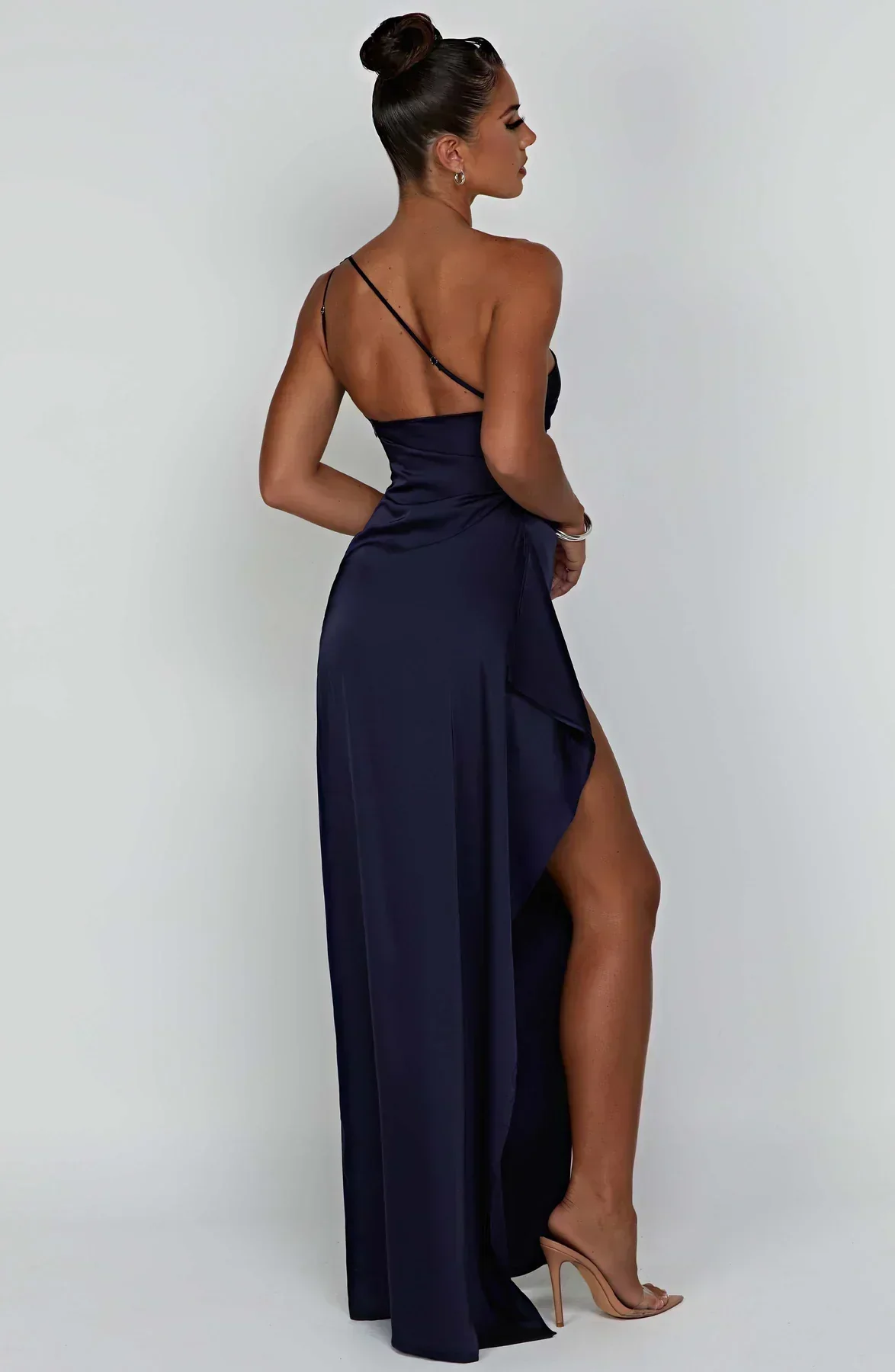 Gwendolen | Women's Elegant One Shoulder Maxi Dress with Asymmetric Straps - Image 17