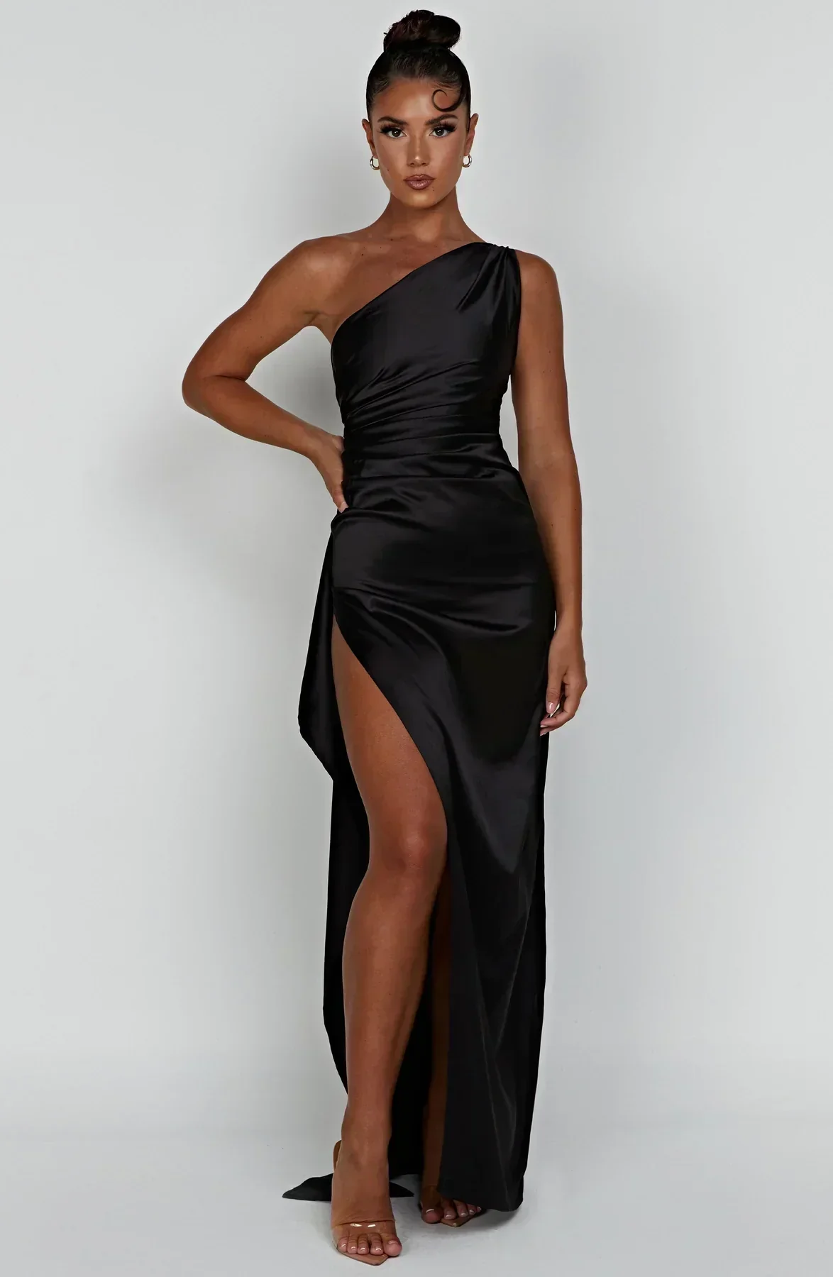 Gwendolen | Women's Elegant One Shoulder Maxi Dress with Asymmetric Straps - Image 27