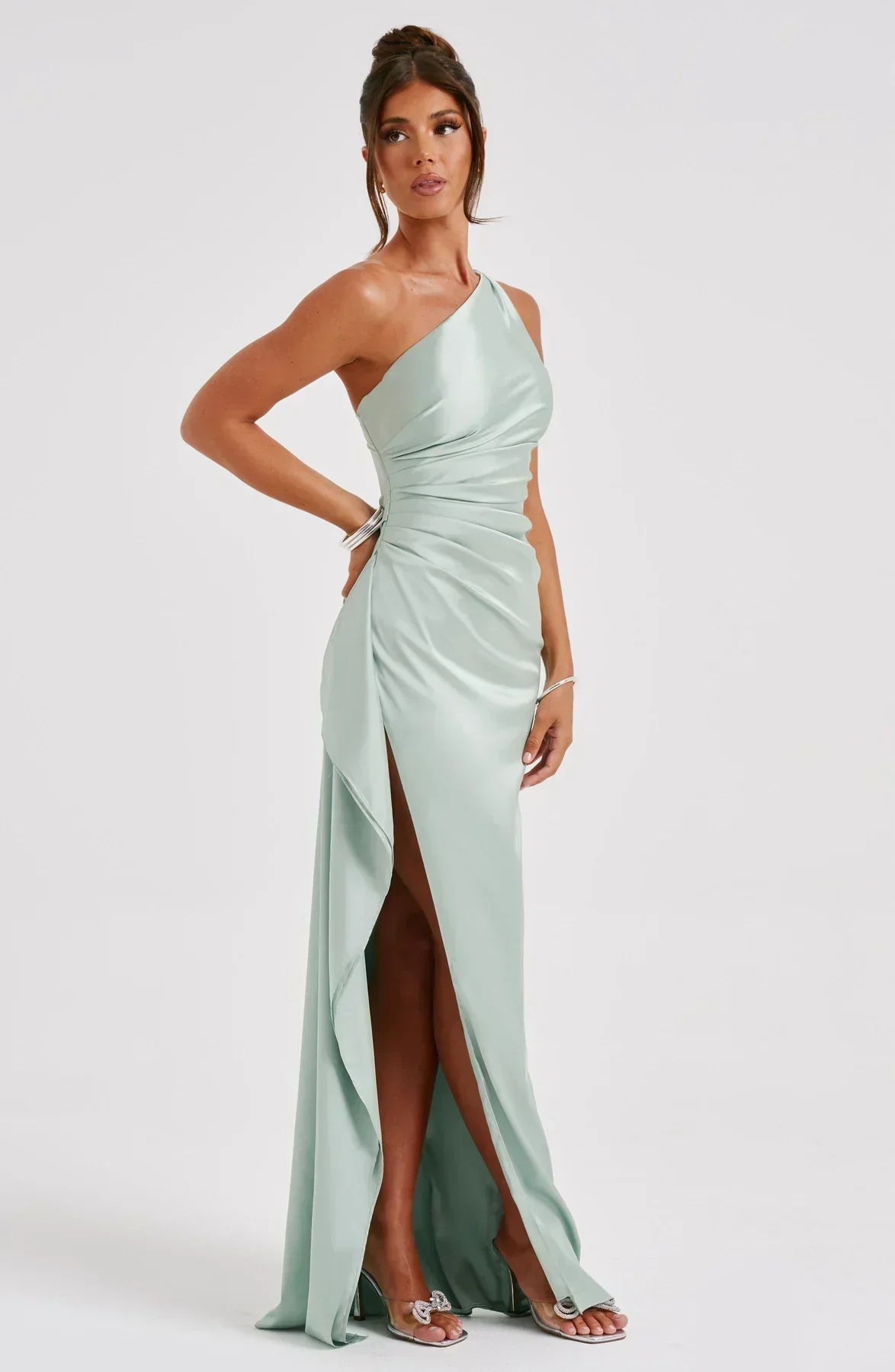 Gwendolen | Women's Elegant One Shoulder Maxi Dress with Asymmetric Straps - Image 45