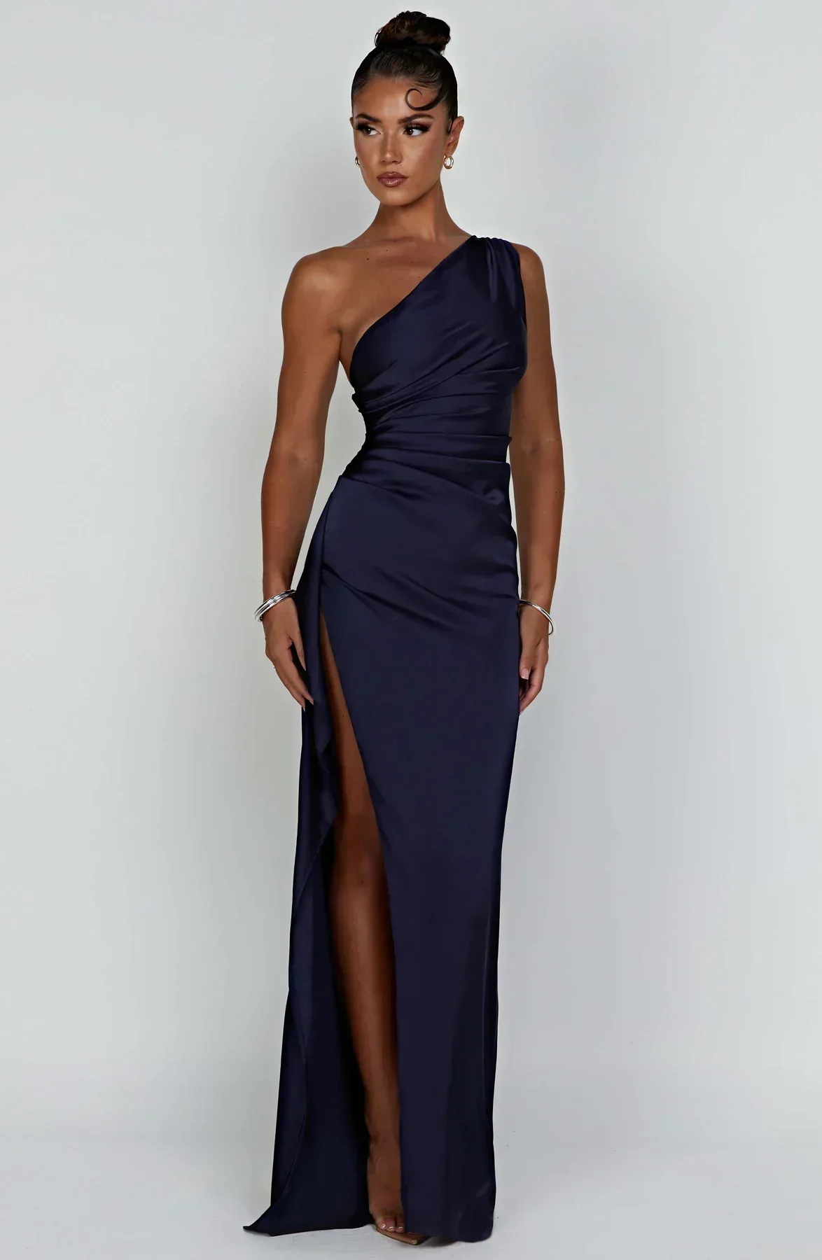 Gwendolen | Women's Elegant One Shoulder Maxi Dress with Asymmetric Straps - Image 59