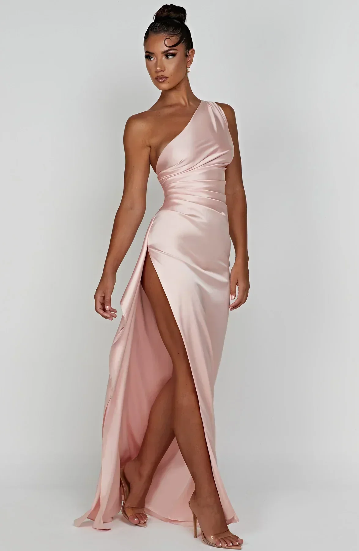 Gwendolen | Women's Elegant One Shoulder Maxi Dress with Asymmetric Straps - Image 7