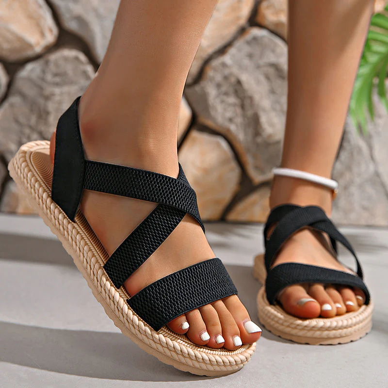 Hallie | Women’s Stylish Espadrille Sandals with Cross Straps - Image 4