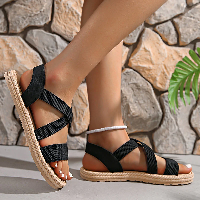 Hallie | Women’s Stylish Espadrille Sandals with Cross Straps - Image 6