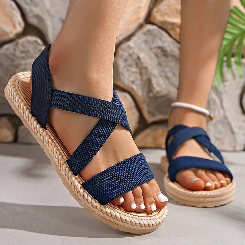 Hallie | Women’s Stylish Espadrille Sandals with Cross Straps - Image 7