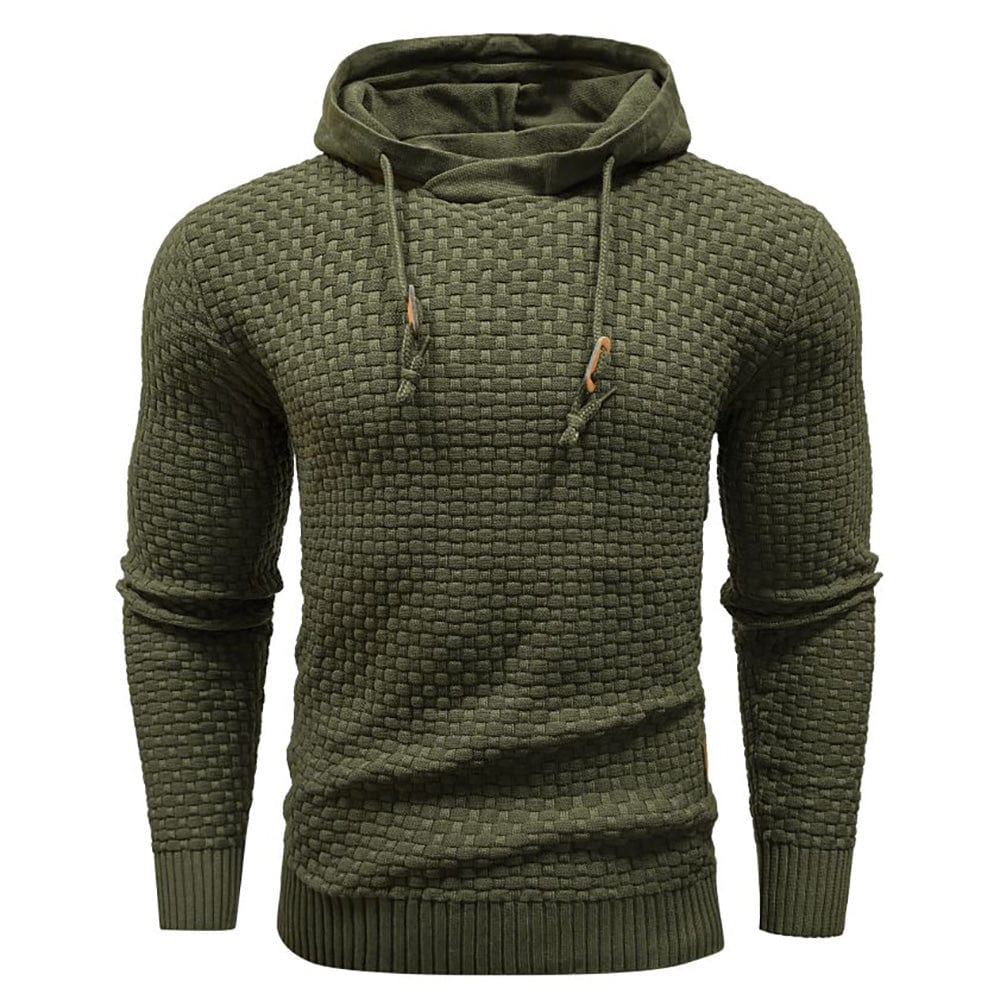 Harley | Men’s Casual Textured Hoodie with Drawstring Hood - Image 14