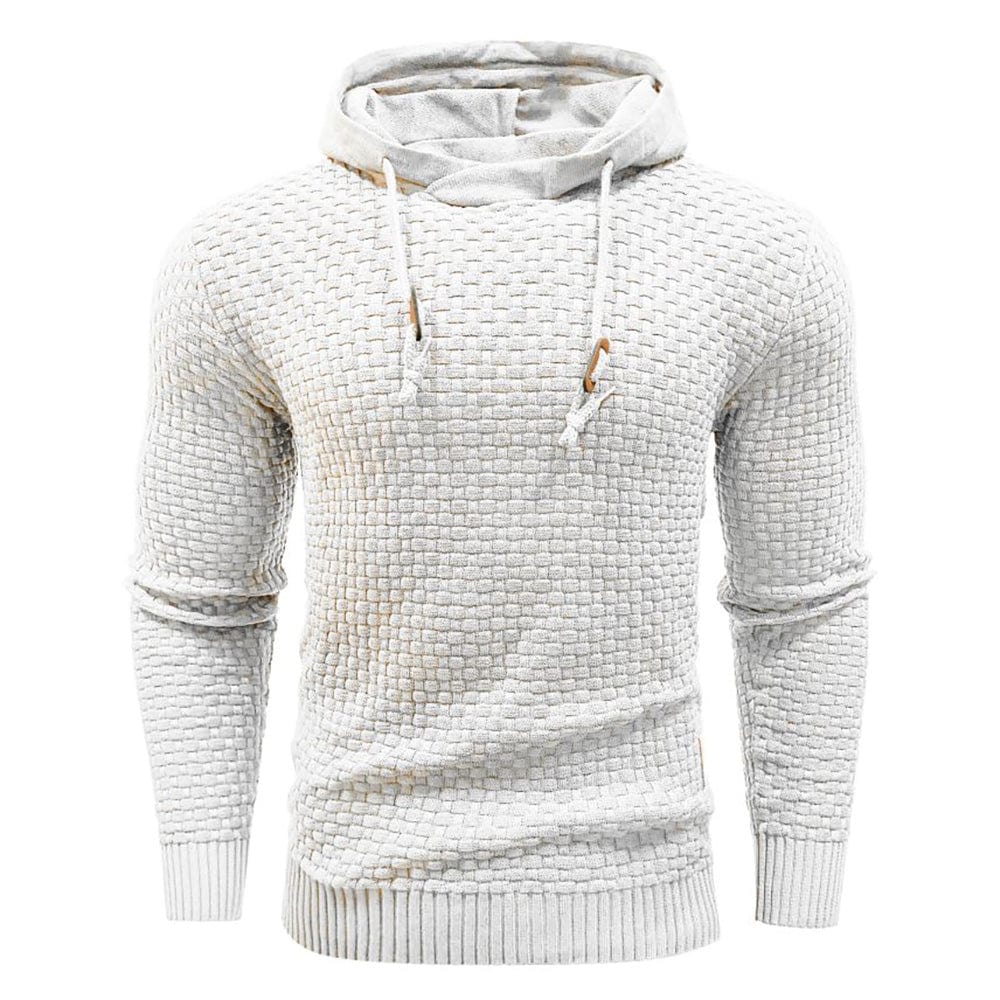 Harley | Men’s Casual Textured Hoodie with Drawstring Hood - Image 15