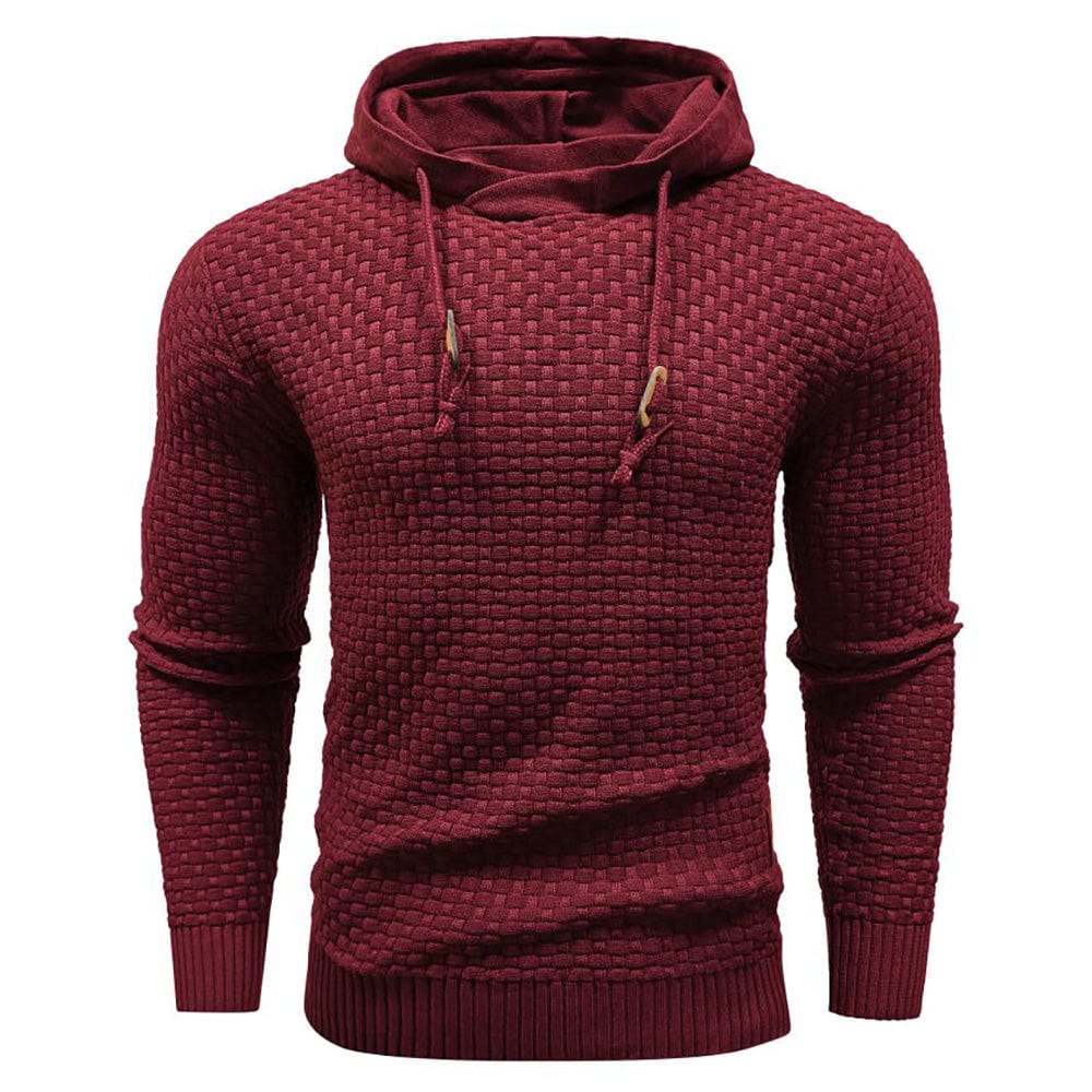 Harley | Men’s Casual Textured Hoodie with Drawstring Hood - Image 16