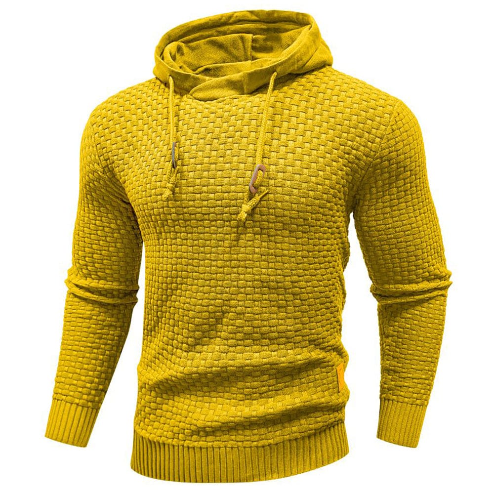 Harley | Men’s Casual Textured Hoodie with Drawstring Hood - Image 19