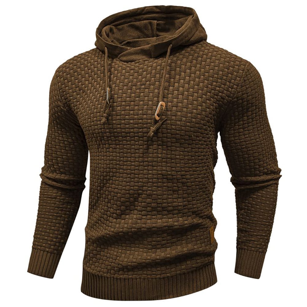 Harley | Men’s Casual Textured Hoodie with Drawstring Hood - Image 20