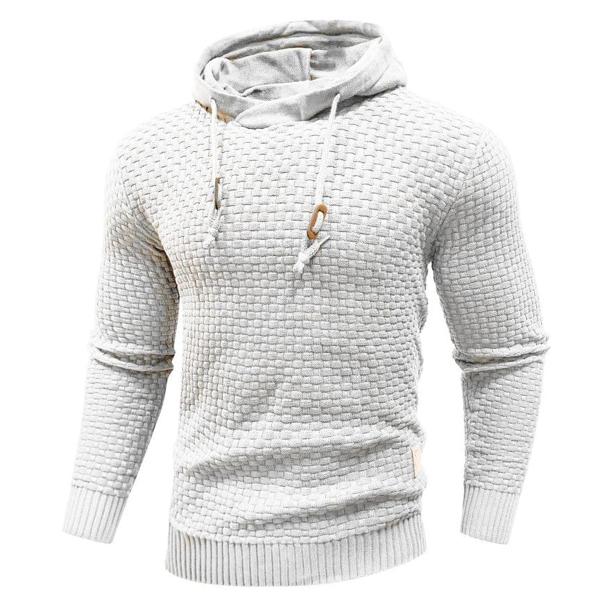 Harley | Men’s Casual Textured Hoodie with Drawstring Hood - Image 7