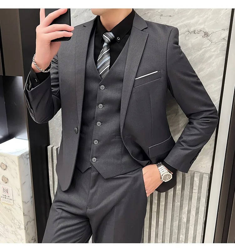 Hugo | Men’s Formal Three Piece Suit with Notch Lapel - Image 8