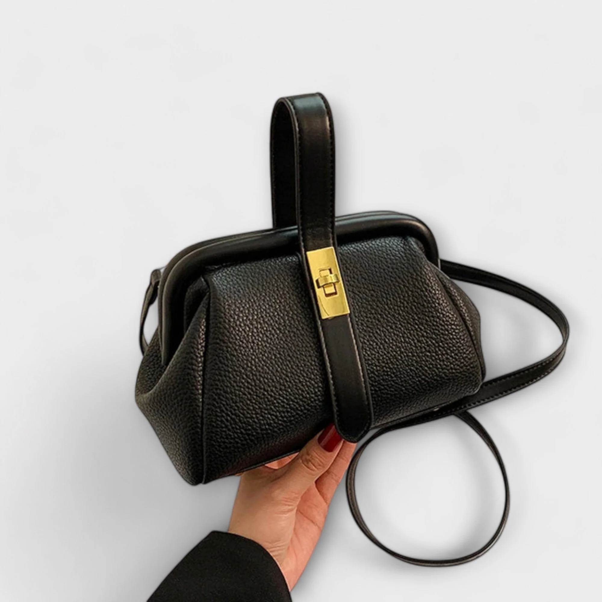 Ivy | Women’s Elegant Leather Mini Handbag with Turn Lock - Image 14